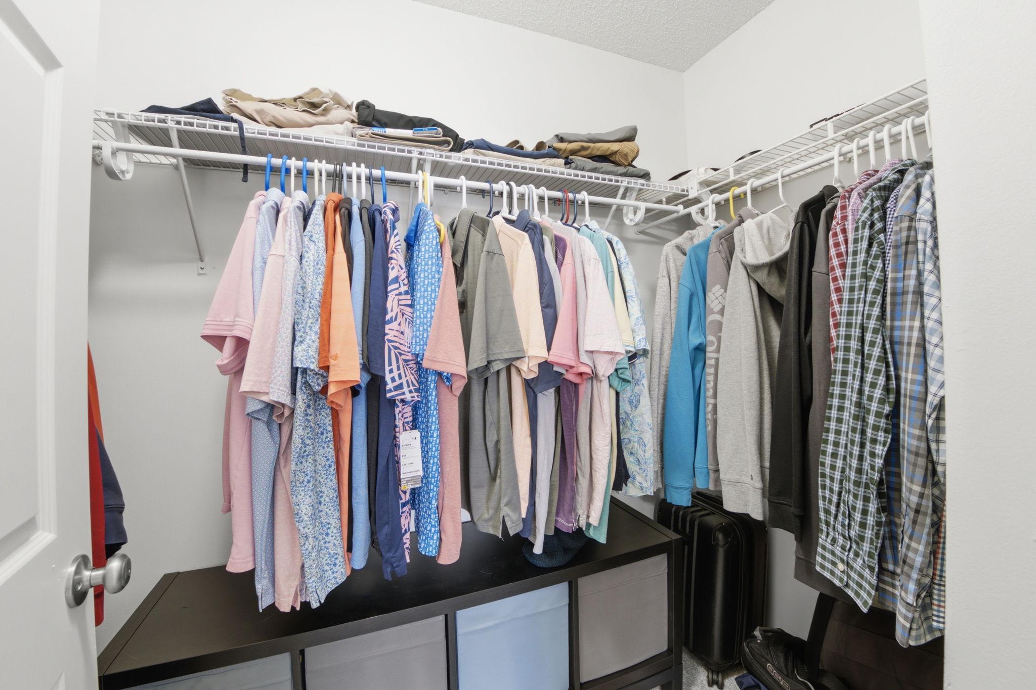 Spacious walk in closet