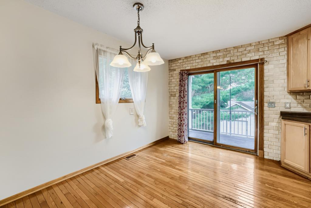 Dining Room with walk-out to covered deck area