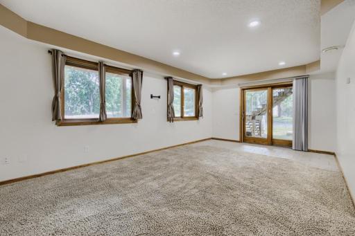 Lower level walk out family room