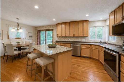 Virtually staged Kitchen/Dining