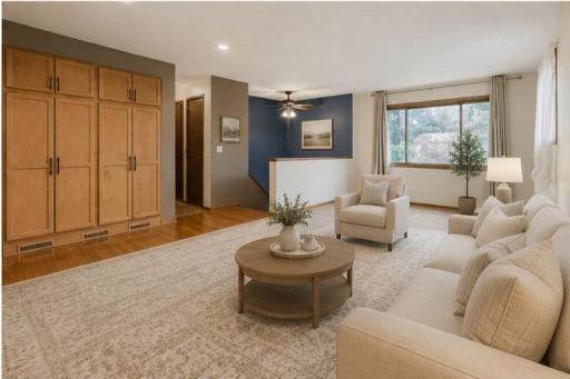 Virtually staged view of Living area