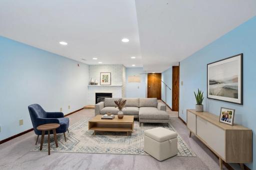 Virtually Staged LL Family Room