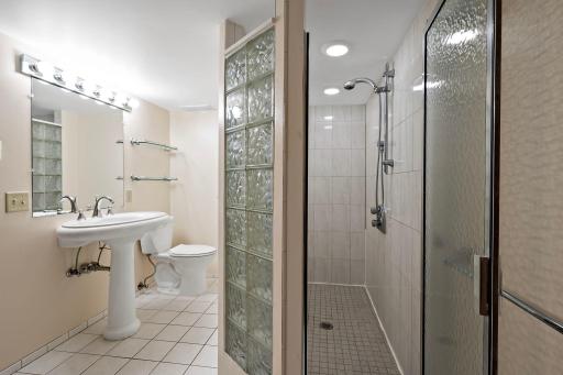 3/4 Bath on Lower Level