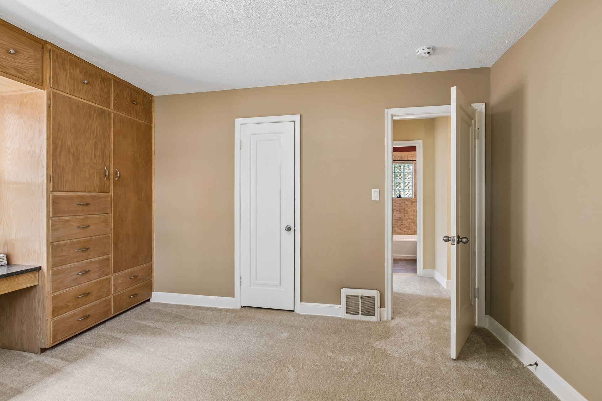 Built in dressers, with closet as well