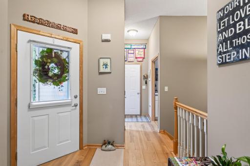 Inviting and warm entry way welcomes you home.