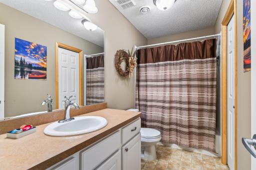 The lower level offers another full bath.