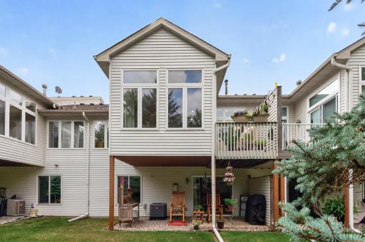 Lots of areas to enjoy the views from - the sunroom, deck and patio.