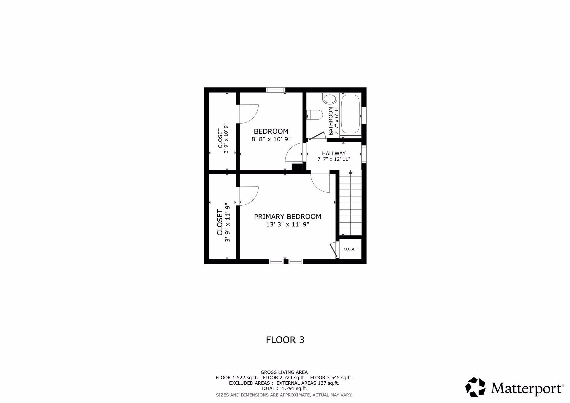 Upper Level Floor Plan