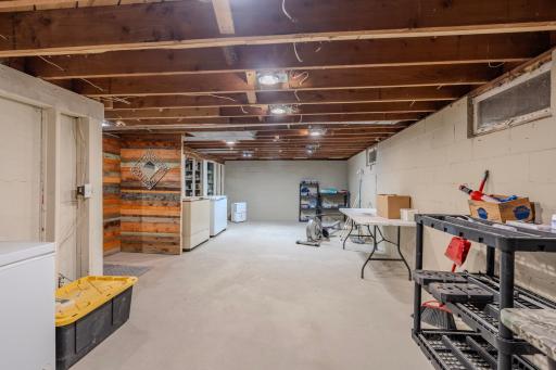 Basement with lots of storage and options