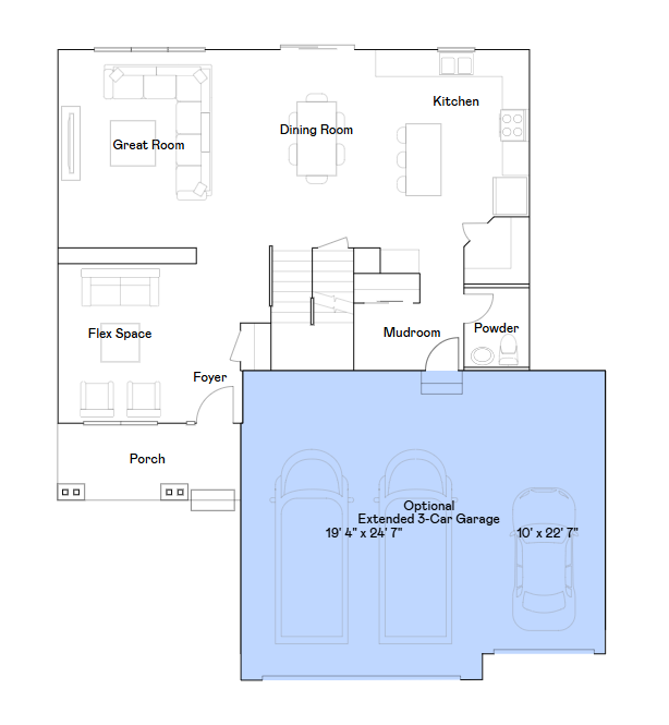 Bristol main level floorplan