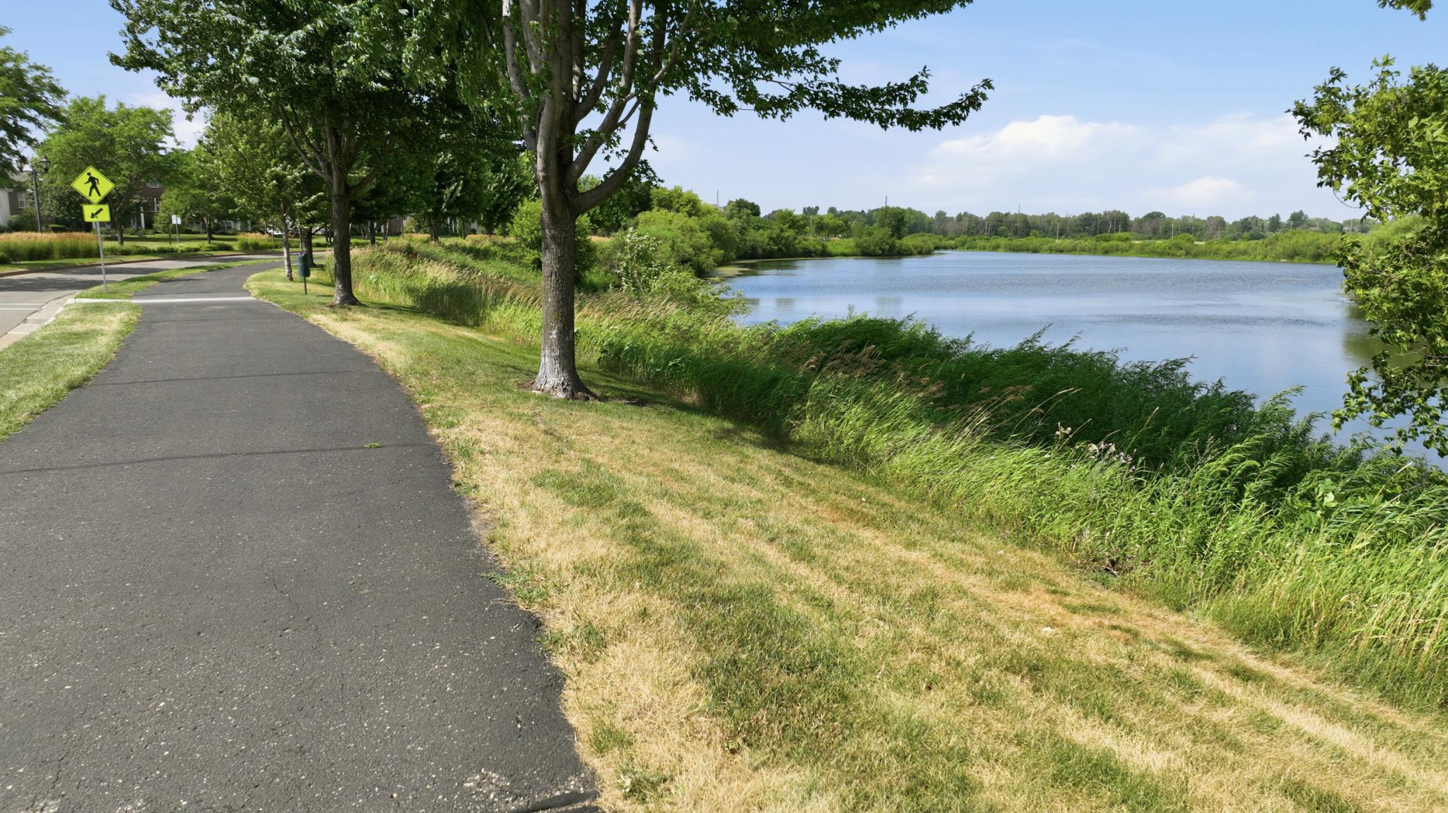 Head out your door and over to the nearby pathways along the lakes.