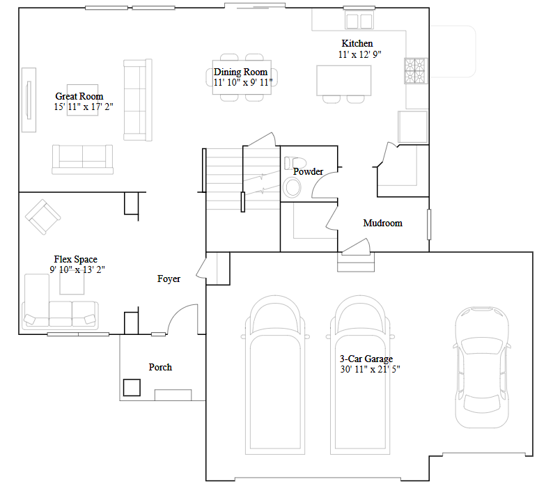 Vanderbilt main level floorplan