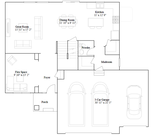 Vanderbilt main level floorplan