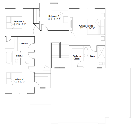 Vanderbilt upper level floorplan