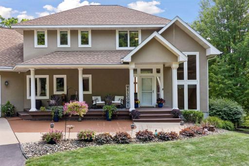 Enjoy your morning coffee on the coxy front porch