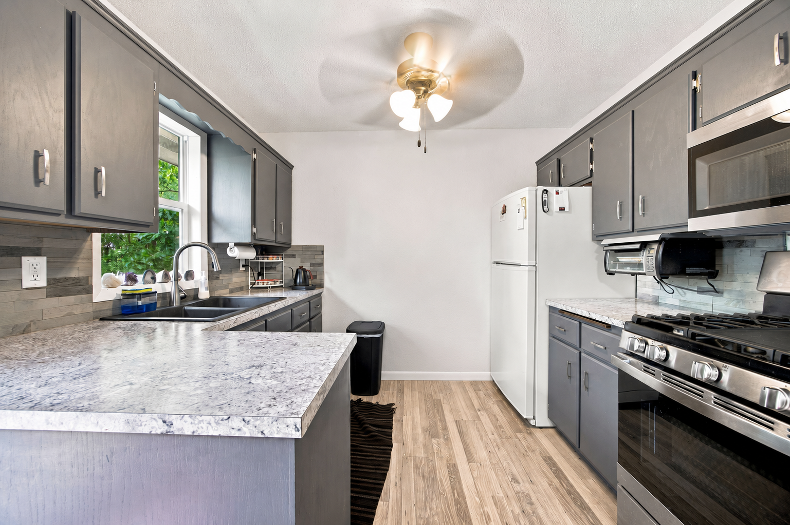 Plenty of cabinet and counter space makes this kitchen ready for everyday living