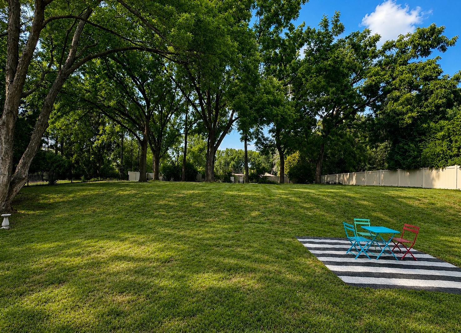 Step out your new patio door and this will be your view everyday! Fully fenced backyard with gorgeous mature trees!