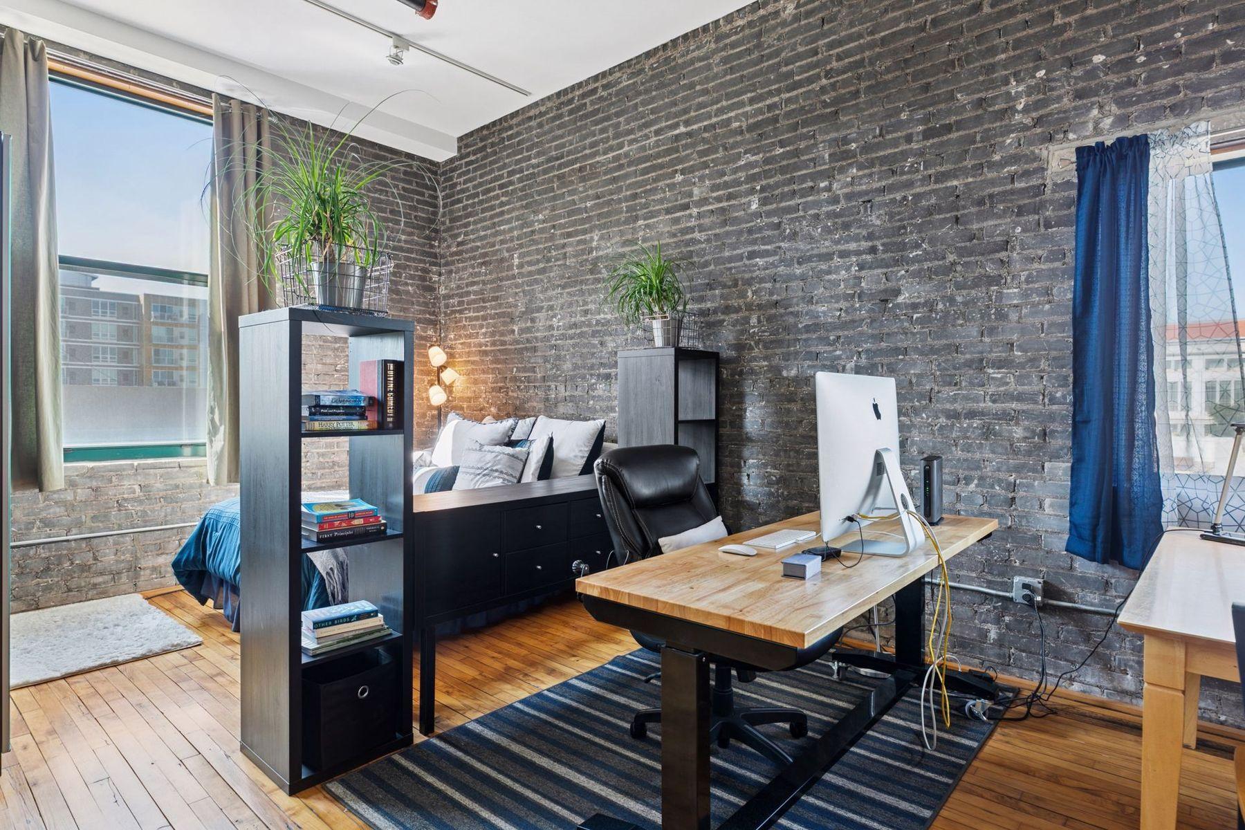 Defined workspace fits comfortably within the open plan, making remote work easy without sacrificing living space.