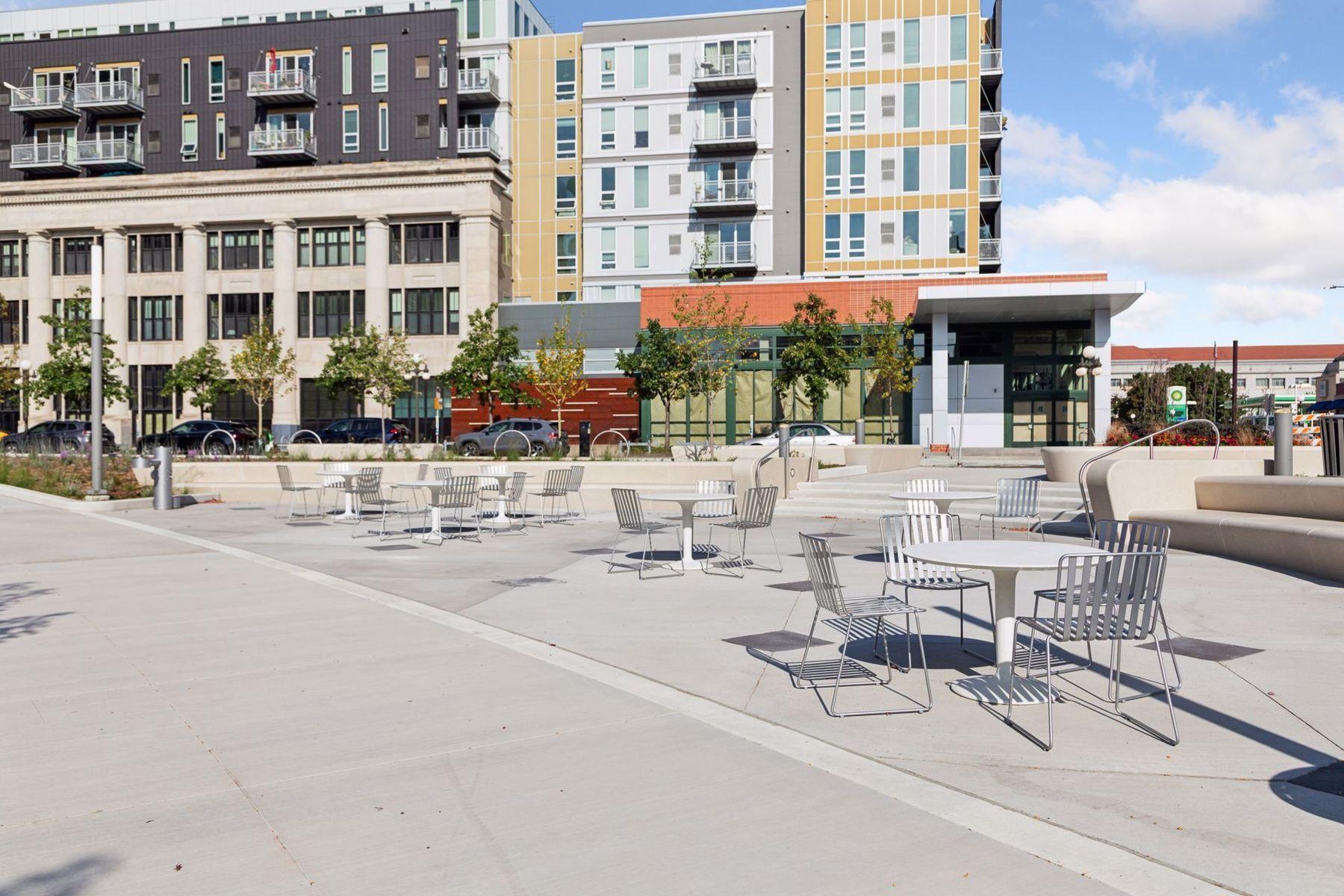 Ste Green space, gathering areas, and year-round community energy.