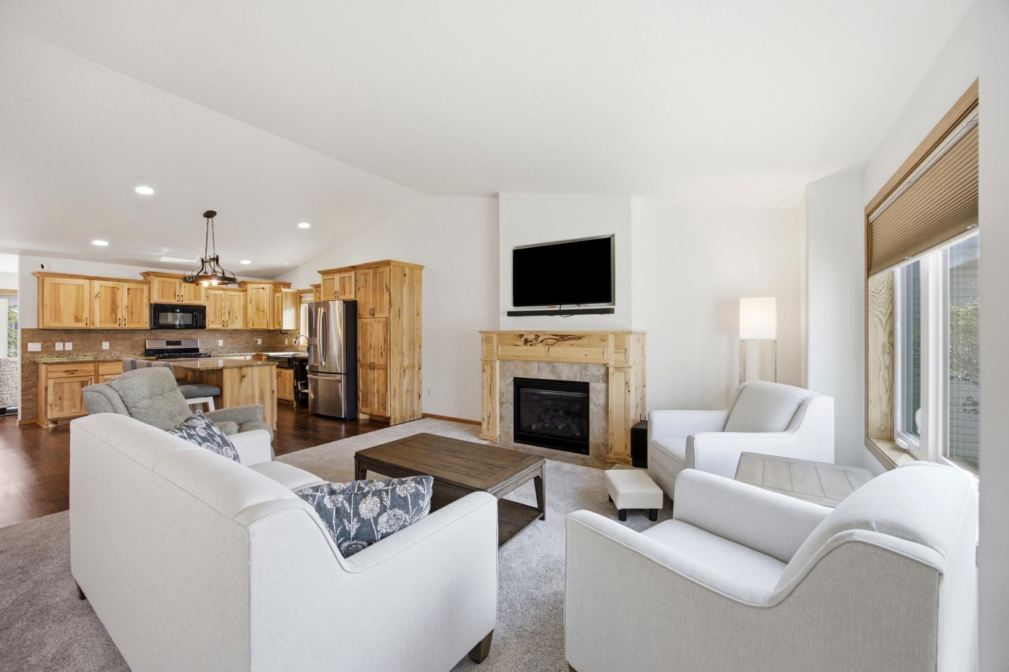 Cozy Gas Fireplace w/ Surround