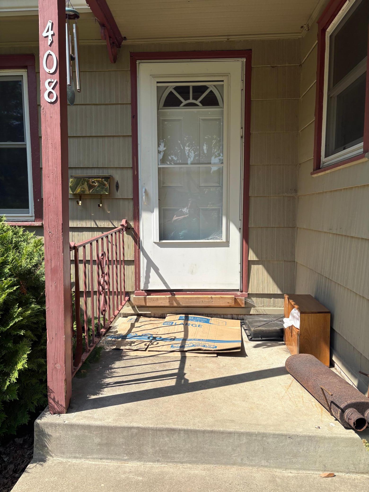 Covered front door