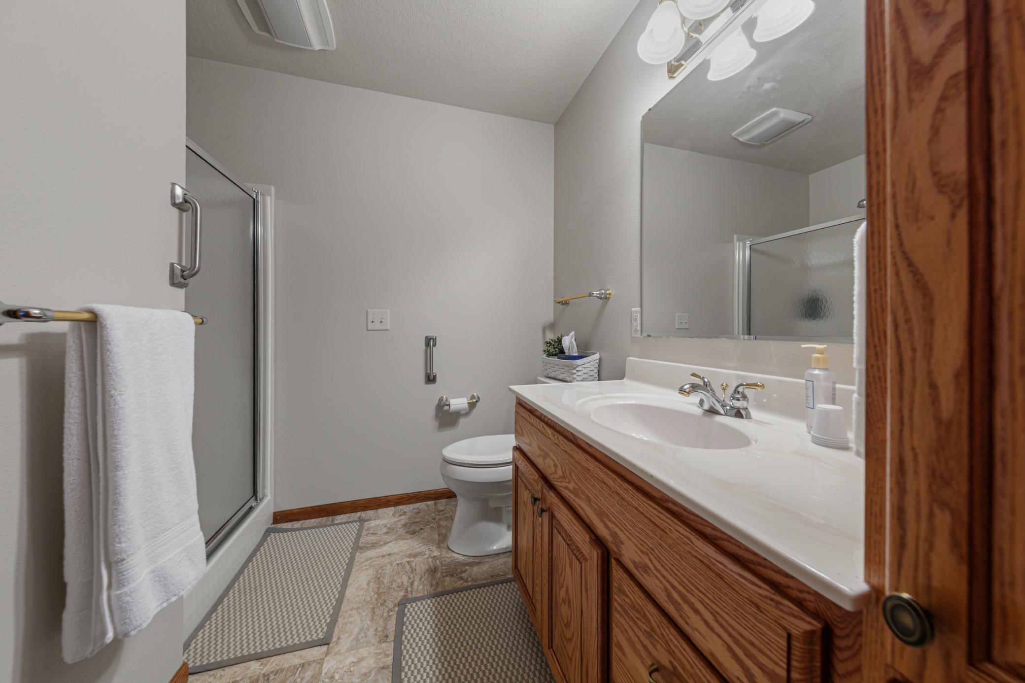 Lower level bath