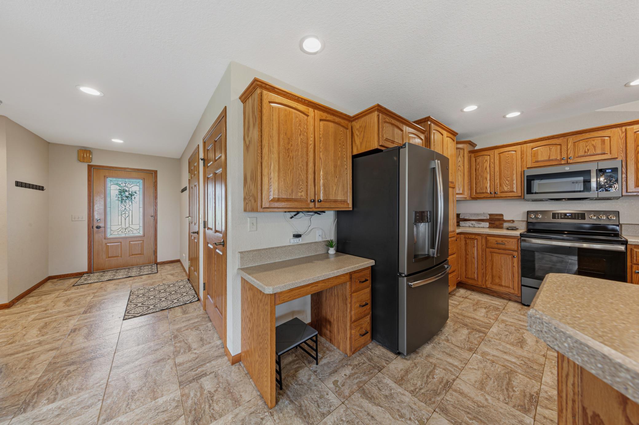 Kitchen desk area