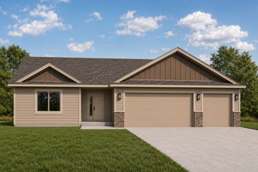 *AI-generated exterior rendering* This image is intended to provide a conceptual representation of the home. Not exact floor plan layout due to AI-generation.