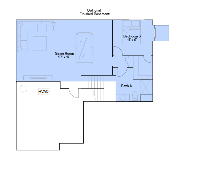 Lewis lower level floorplan