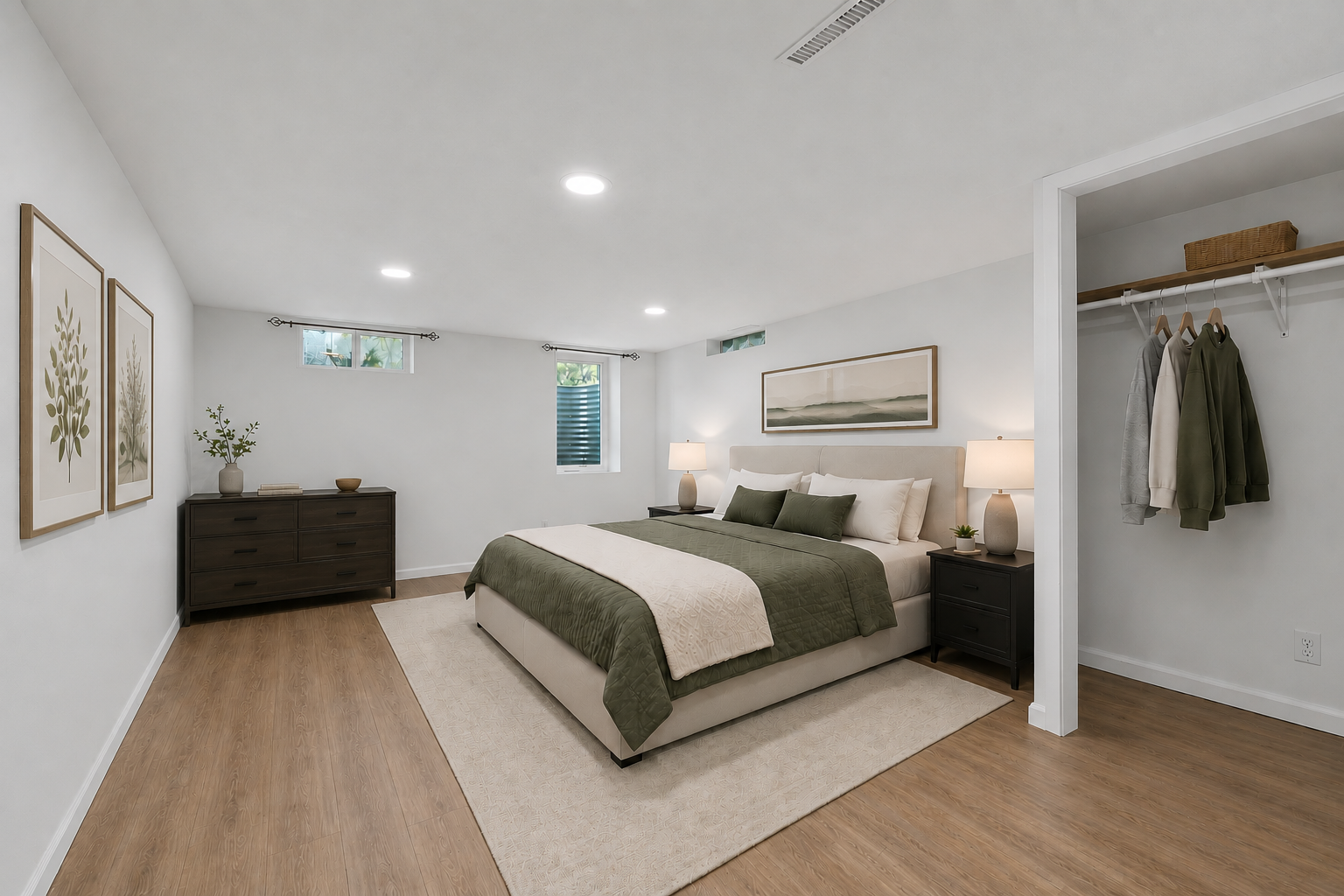 Virtual staged LL bedroom