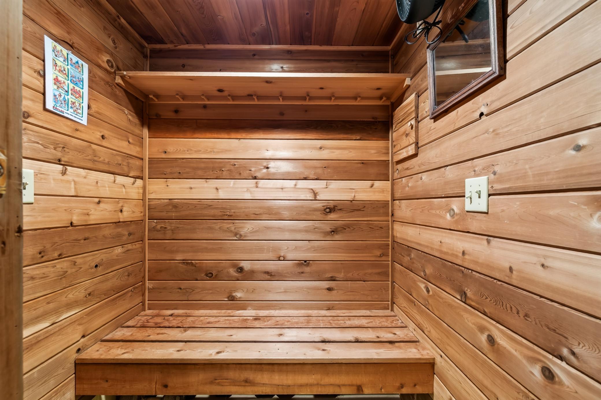 Sauna changing room