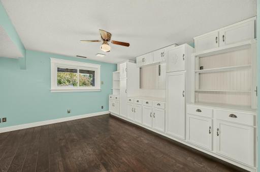 Built in Shelving in the Family Room