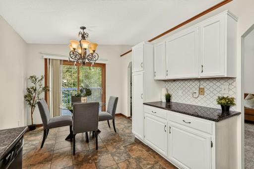 Eat in Kitchen with Patio Door to Deck