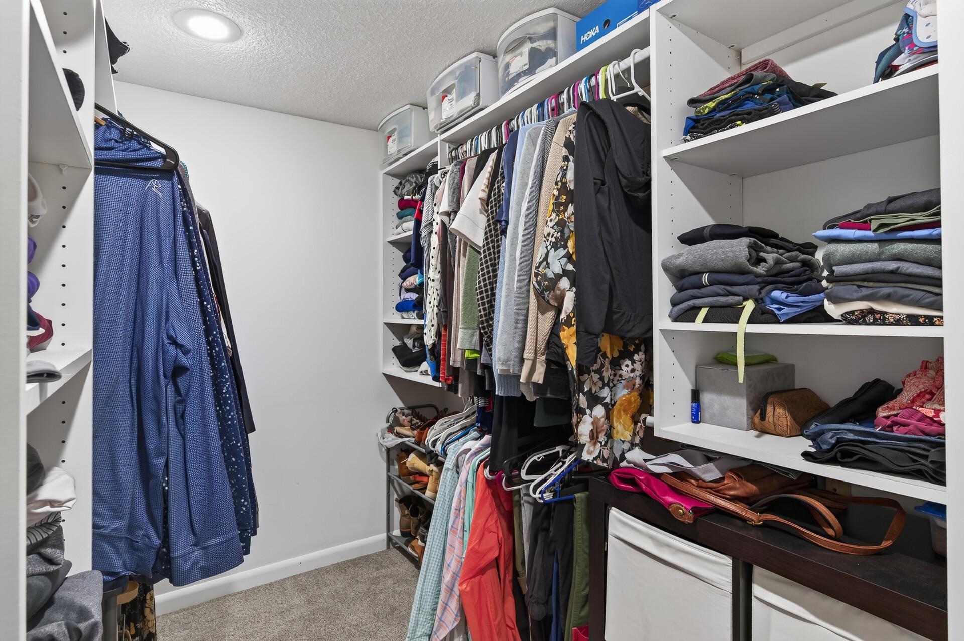 Primary walk in closet