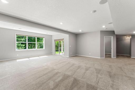 The finished walkout lower level extends the home's living space even further.