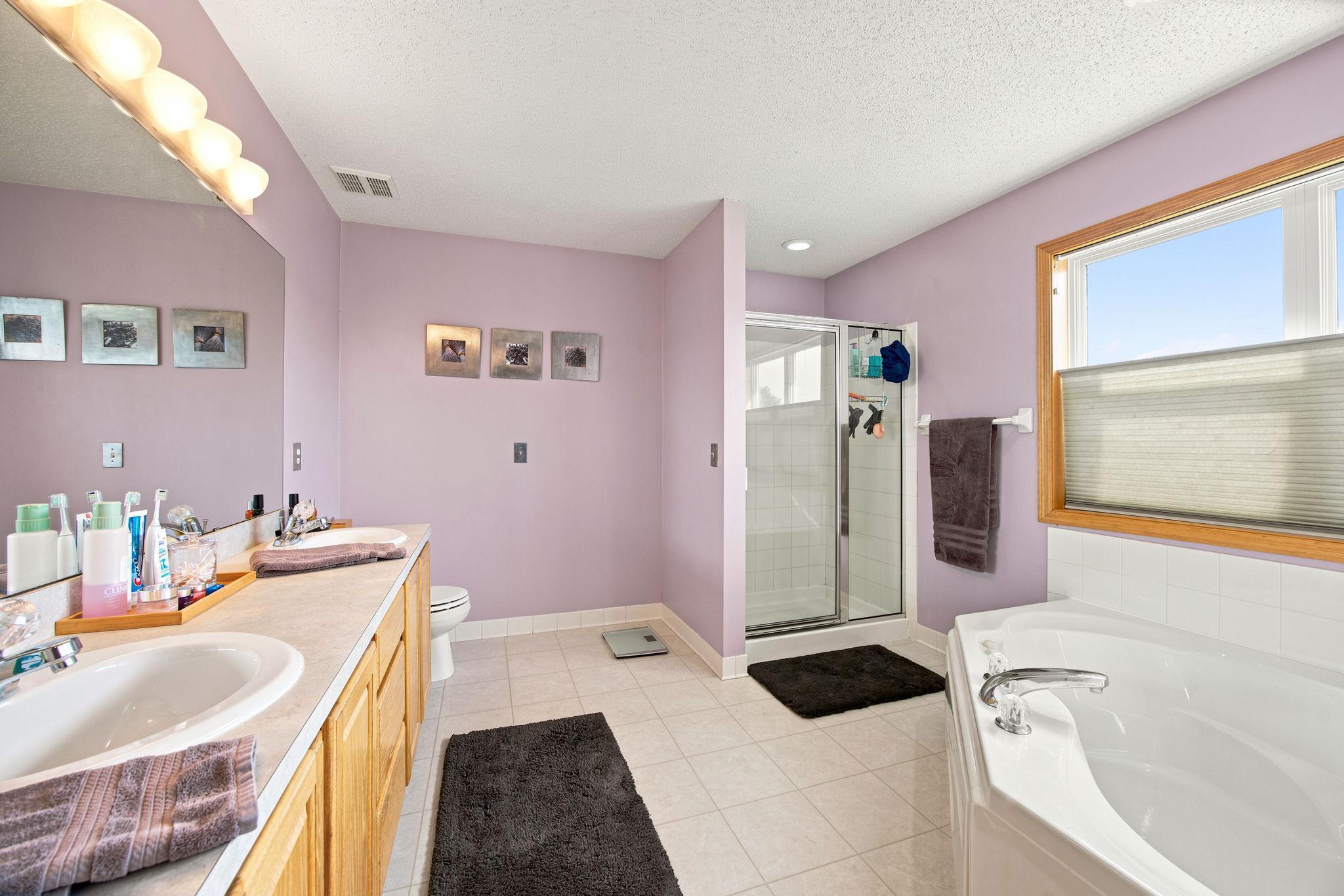 Primary Bath with Separate Tub and Shower
