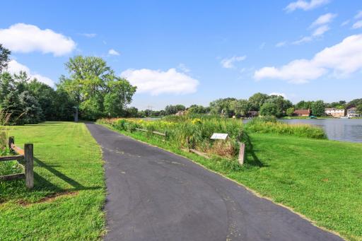 Miles of paved walking and biking trails wind through the lakeside park, offering easy access to nature every day.