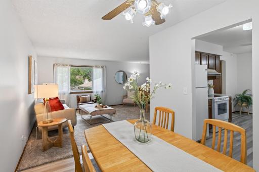 An open-concept living and dining space designed for everyday living.