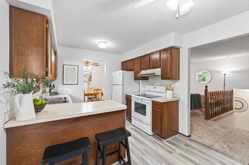 A kitchen that combines style and functionality with plenty of cabinet and prep space space. A pace for every need.