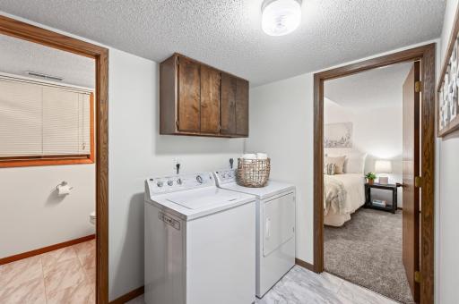 A bright and clean laundry room that makes everyday tasks feel a little easier.