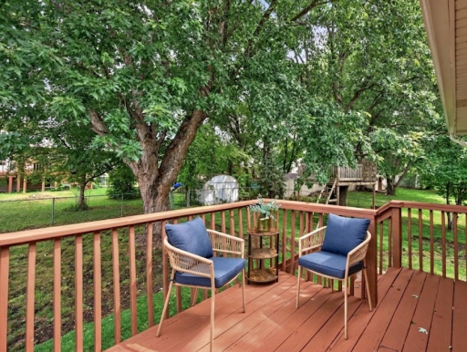 Peace and privacy with this the mature trees and a spot to slow down. Enjoy your morning coffee, or a glass of wine at the end of the day.
