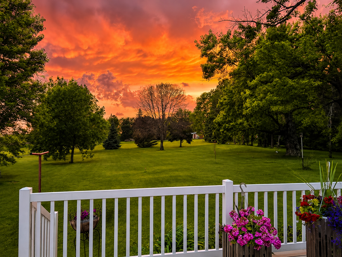 Sunset view off the back deck