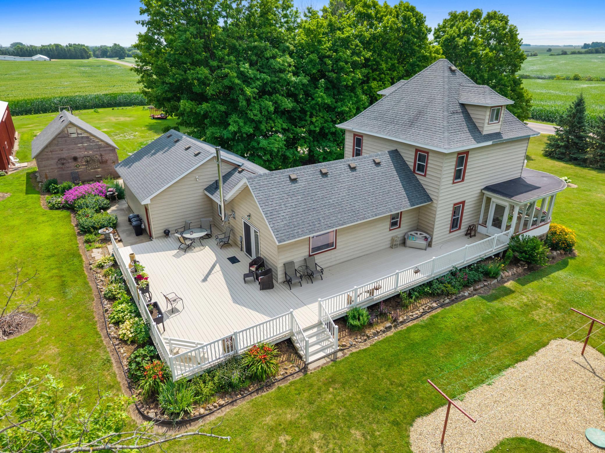 Arial View of Home with Deck