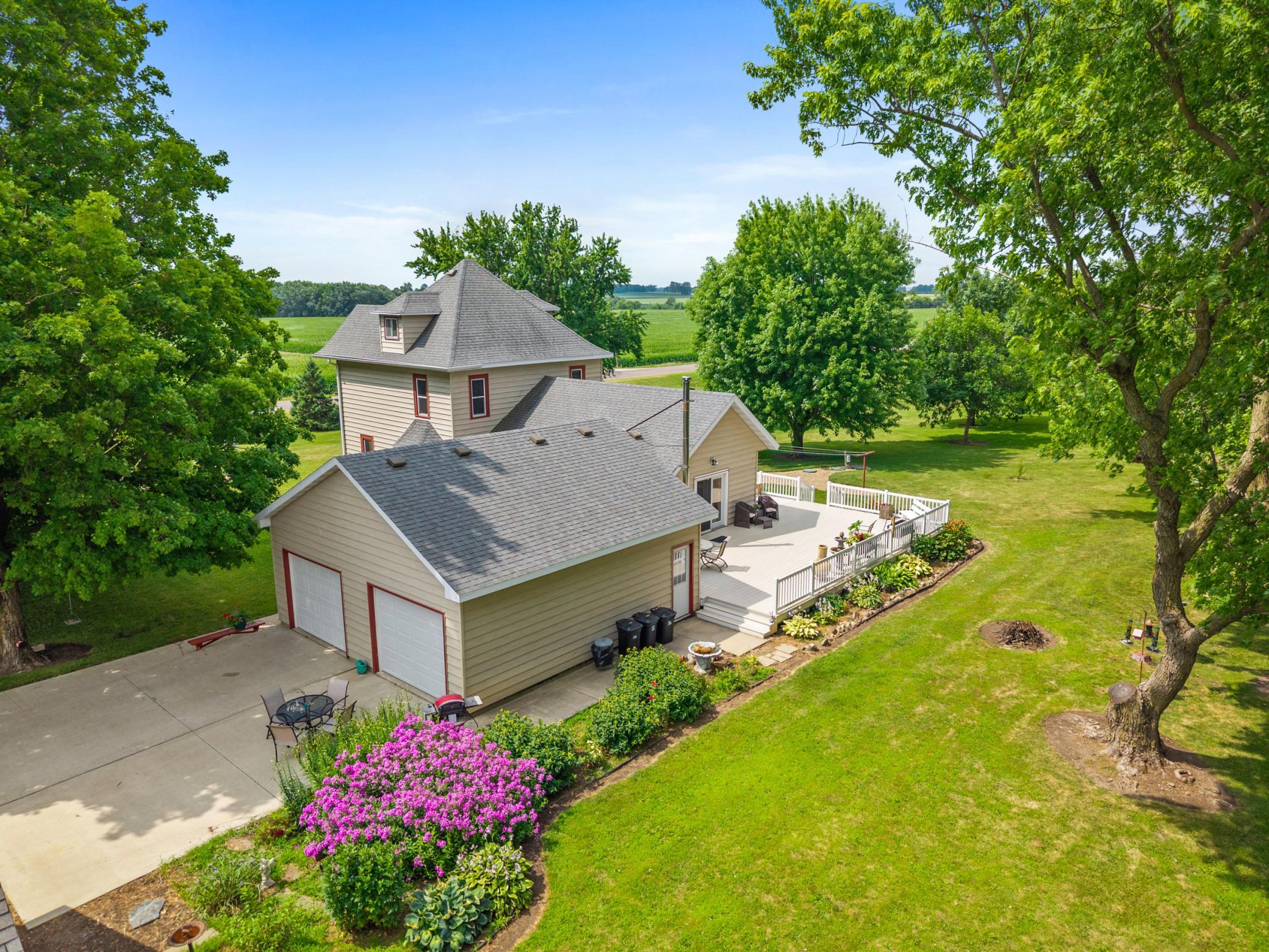 Arial View with Attached Garage