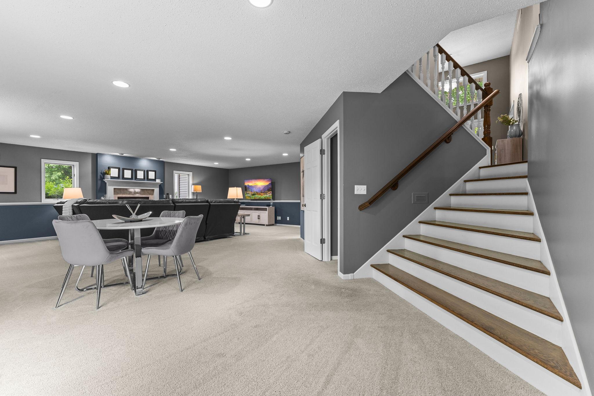 The expansive walkout lower level offers endless possibilities for entertaining.