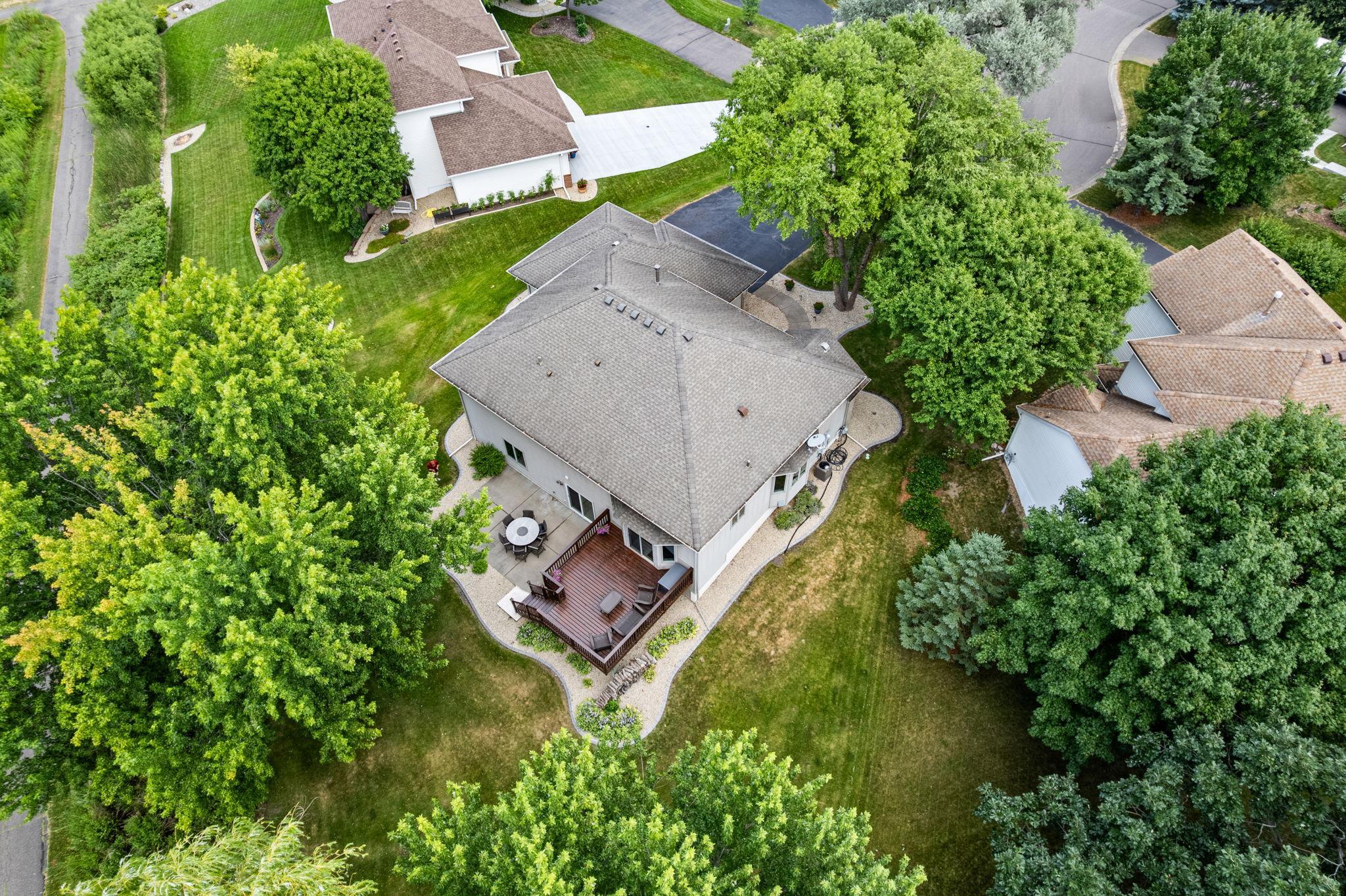 The backyard offers both privacy and plenty of room to enjoy the outdoors.