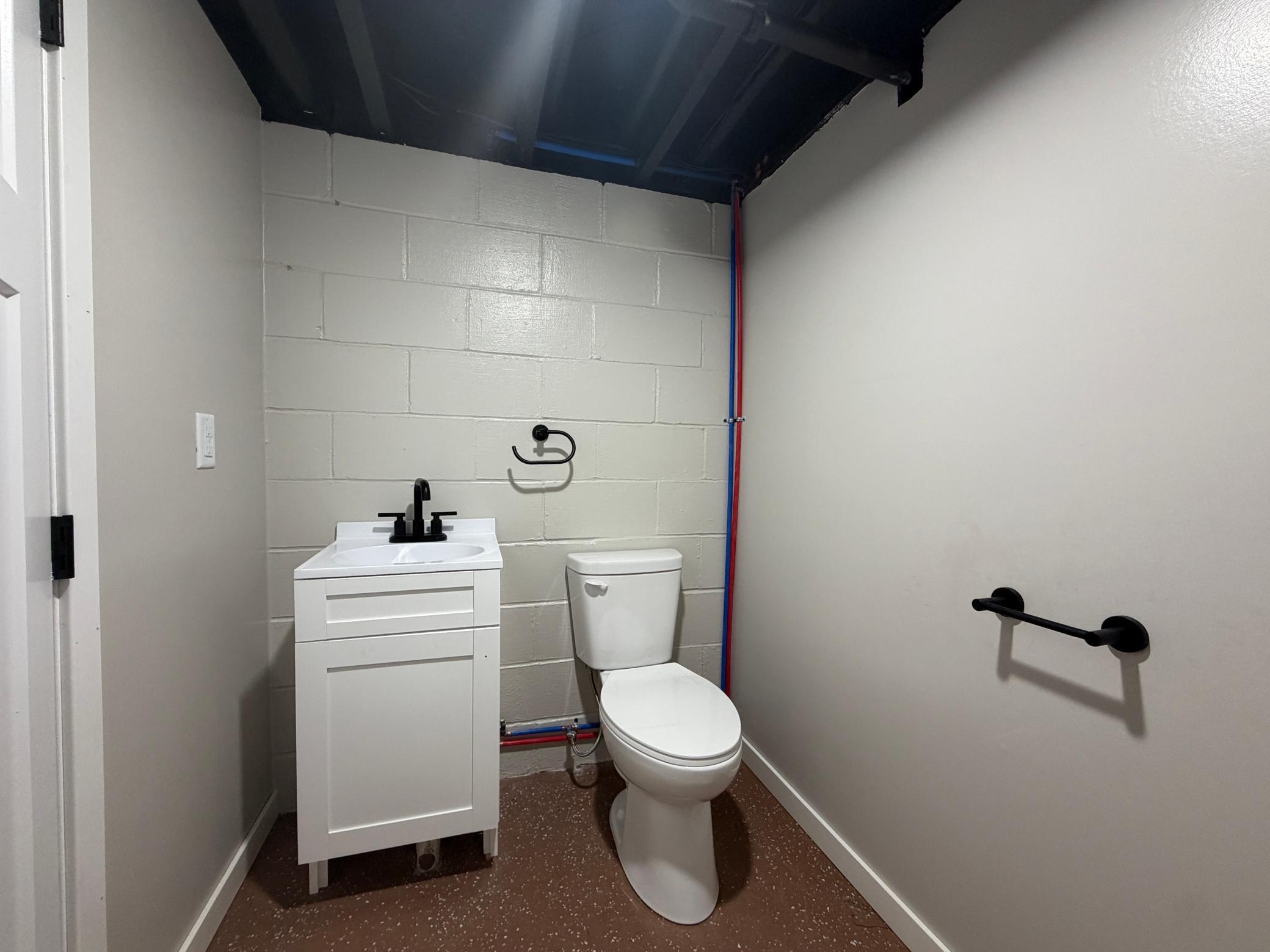 Half Bath in Basement