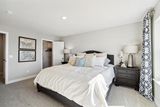 Plenty of space to fit King size bed and oversized furniture. Photo of model, colors and options will vary.