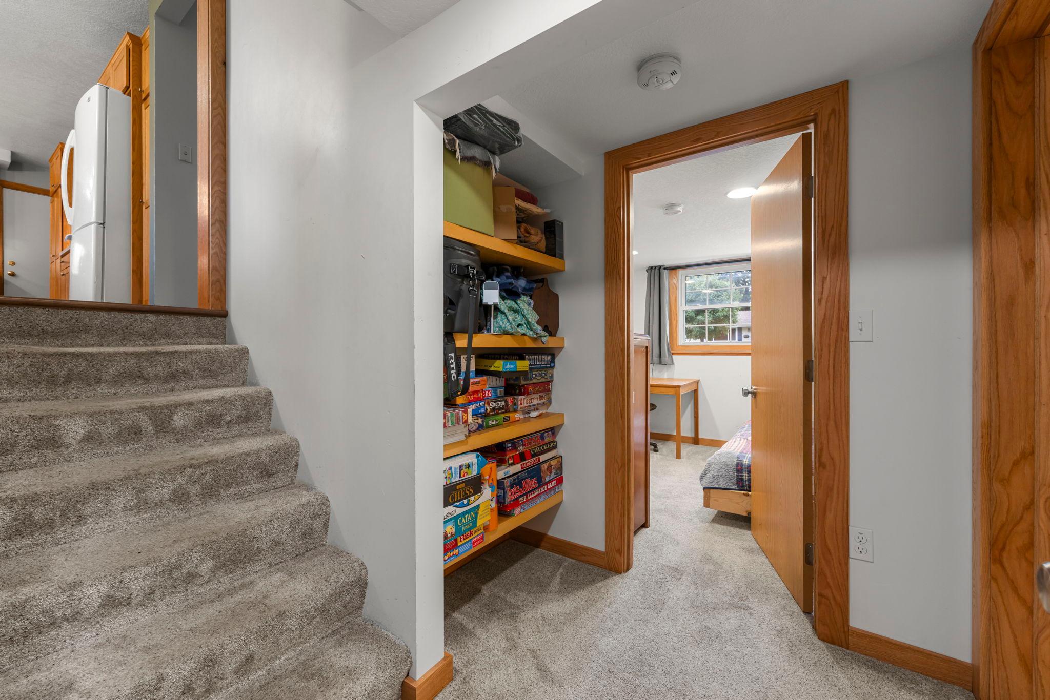 Heading downstairs - built-ins and two BRs