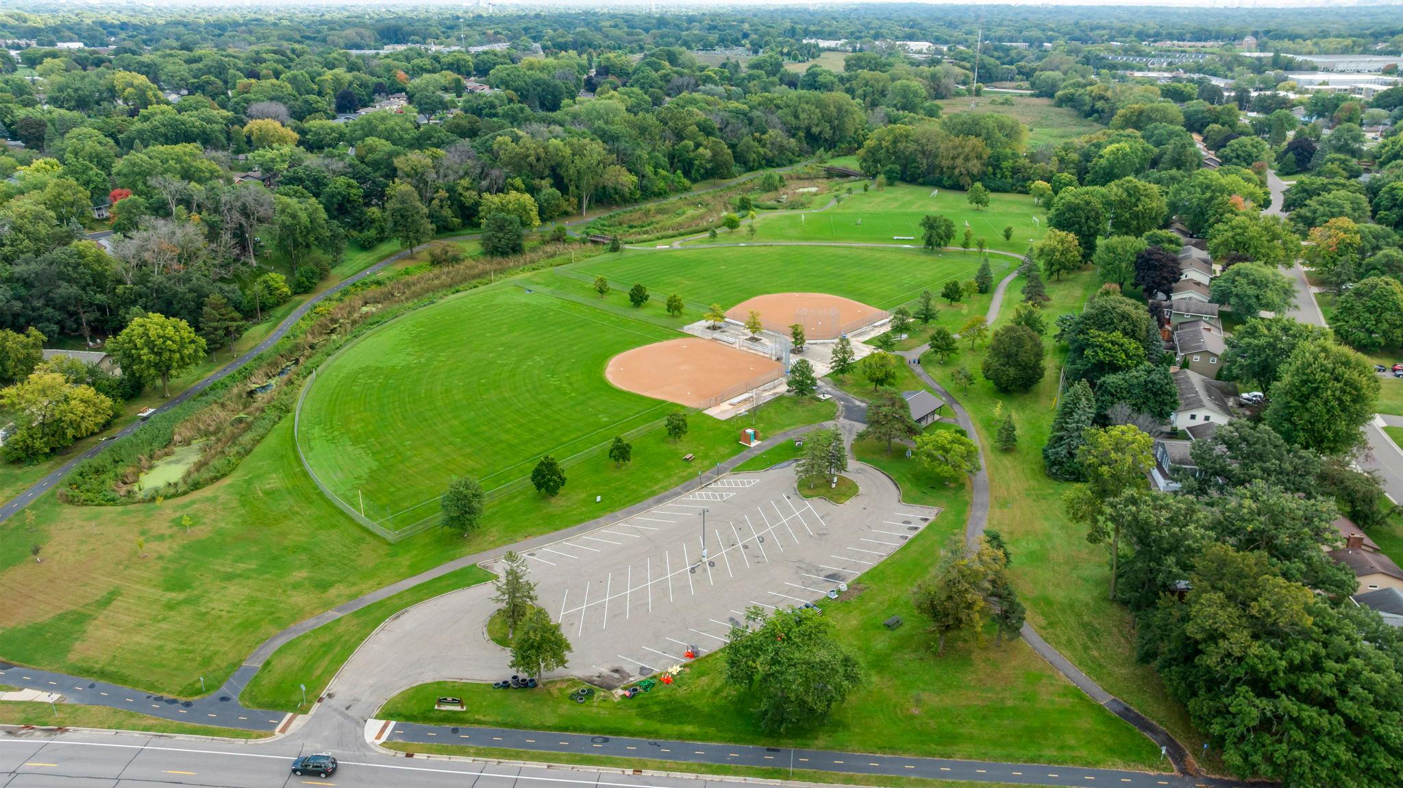 Ball fields, picnic shelters